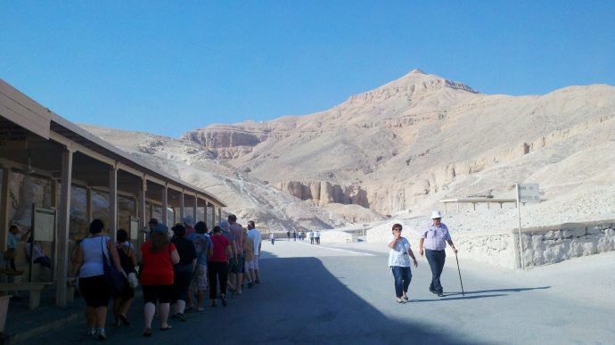 Entering the Valley of the Kings.