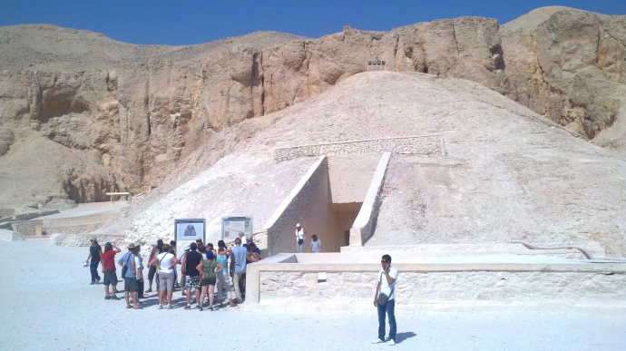 The entrance to one of the tombs at the Valley of the Kings.
