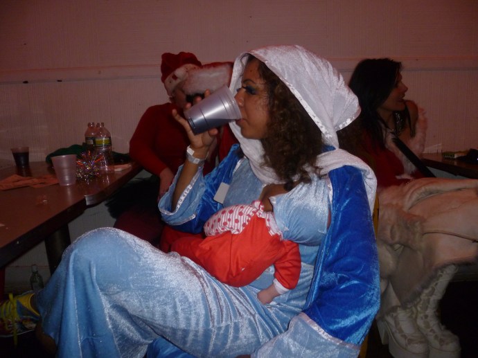 Then she started nursing the future Saviour.  So wrong! :)