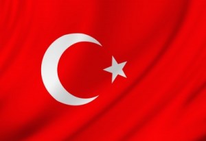 Stock photo of the Turkish flag.