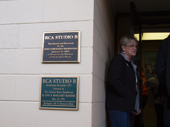 These plaques identify Studio B, the "Birthplace Of A Thousand Hits."