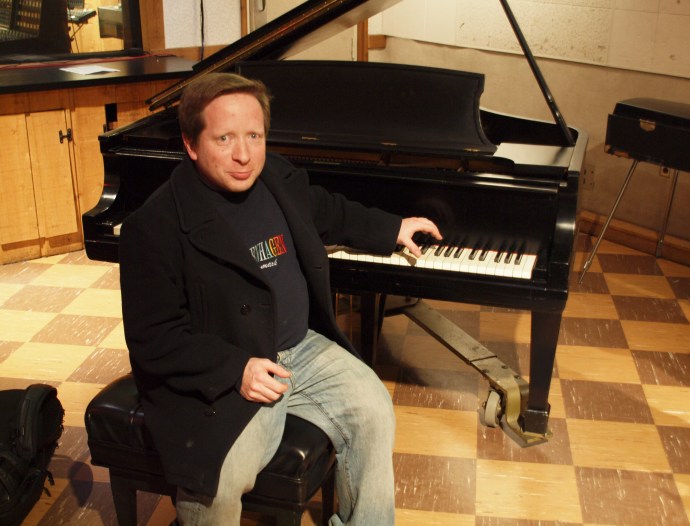 Me at the piano that Elvis used to play