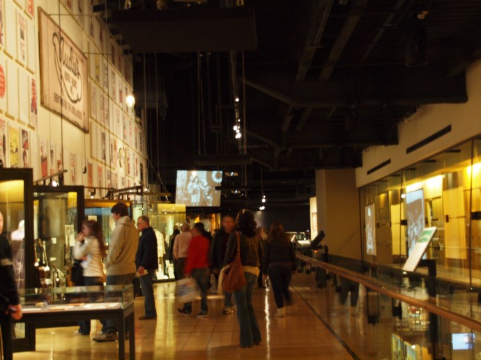 Inside one of the galleries in the Country Music Hall of Fame and Museum.