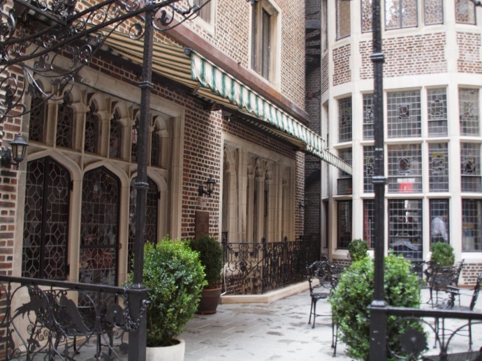 The second-floor terrace outside the library.