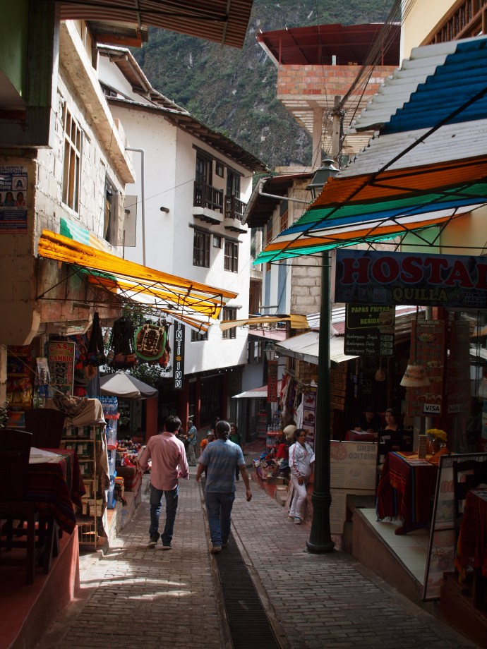 One of the streets in Aguas Calientes.