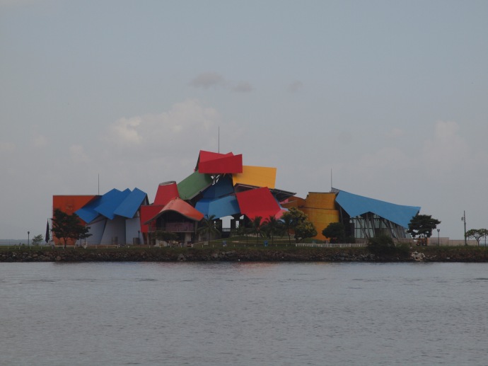 The Biodiversity Museum: Panama Bridge of Life (also called the Biomuseo), designed by Frank Gehry.