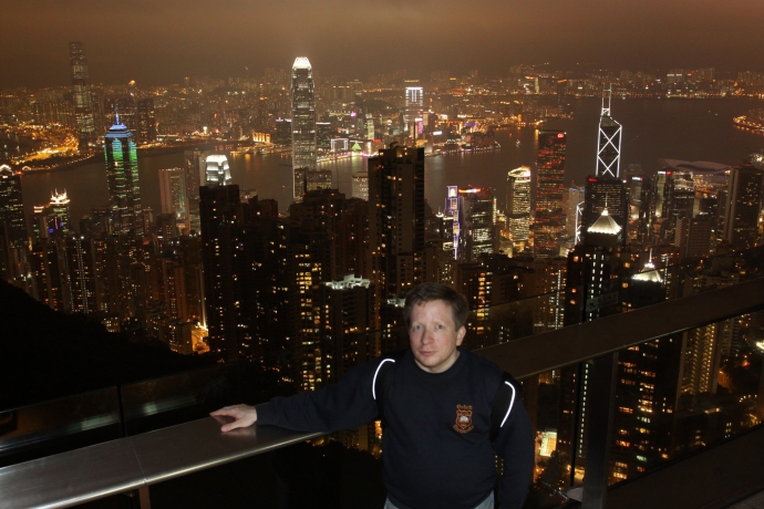 Me on the Peak in Hong Kong in January 2010.