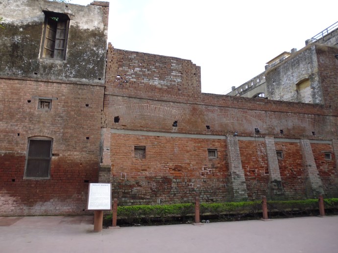 This wall contains bullet holes from when it was pierced during the 1919 massacre.