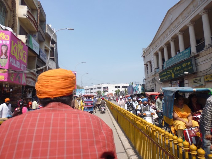 This was my view while riding on a rickshaw through the streets of Amritsar.