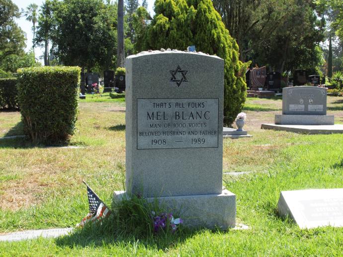 Mel Banc's tombstone said exactly what I expected it to.