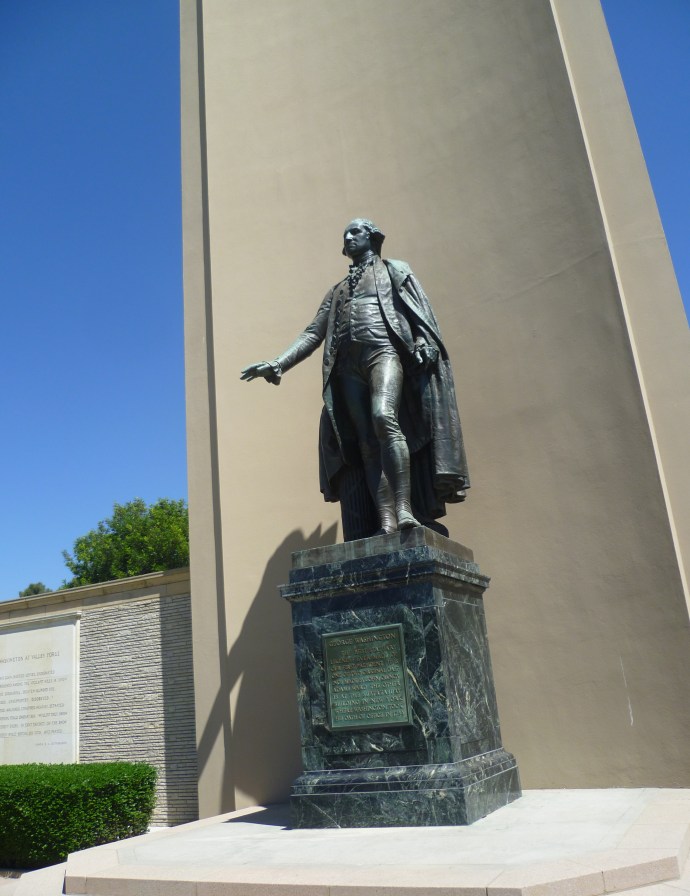 In the Court of Freedom there's a 13-foot monument to George Washington, although I'm pretty sure that America's first President never stepped foot in California.