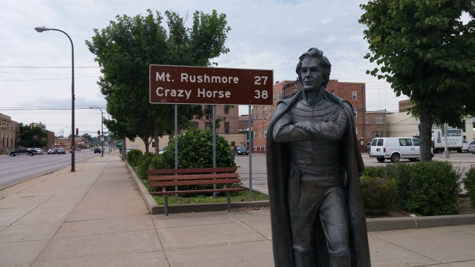 The statue of Andrew Jackson, the 7th President of the United States, in downtown Rapid City.