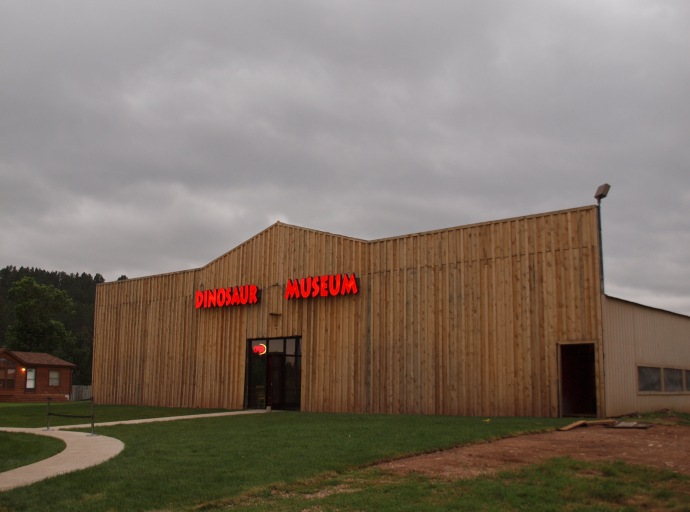 This simple, barn-like structure houses the Dinosaur Museum in Rapid City.
