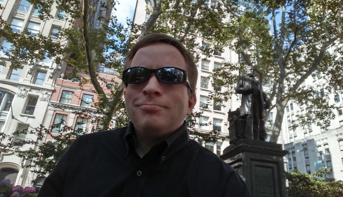 My selfie with Chester Arthur (the 21st President), taken in NYC.