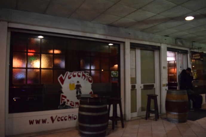 The exterior of Vecchio Franklyn, the karaoke bar where I performed for three nights in a row in Rome.