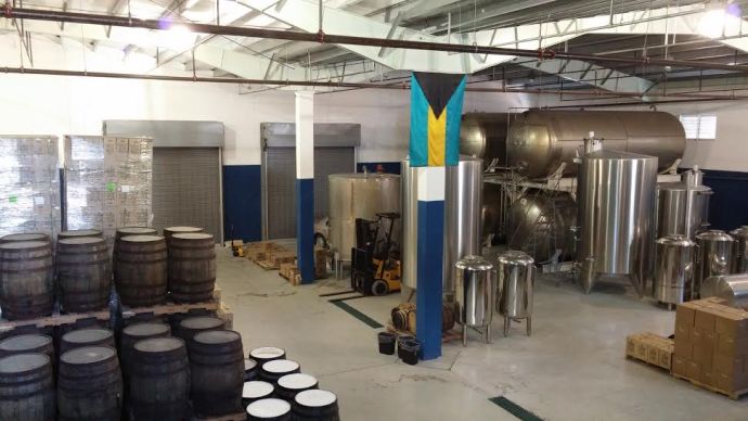 Inside the actual distillery where the product is manufactured.