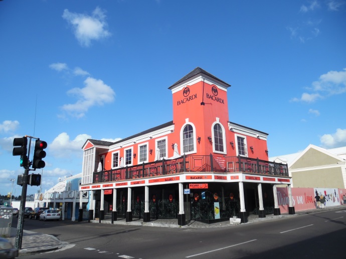 One of my favourite edifices in downtown Nassau is the Bacardi Store, which also contains a bar/lounge in which you can enjoy the eponymous libations that are purveyed on the premises. 
