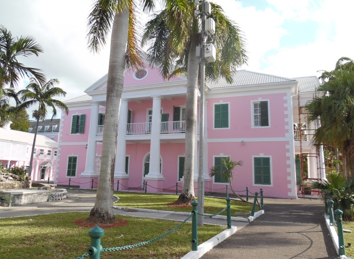 Behind Parliament Square is the Supreme Court of the Commonwealth of the Bahamas.