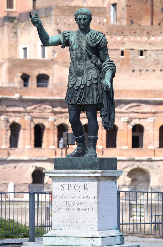 Stock photo of the statue of Julius Caesar in Rome.